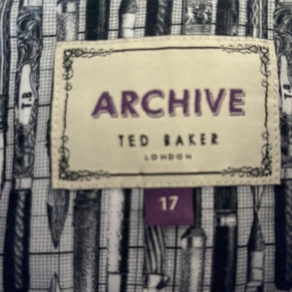 Mens Ted Baker Dress Shirt - 17 - Picture 3 of 3